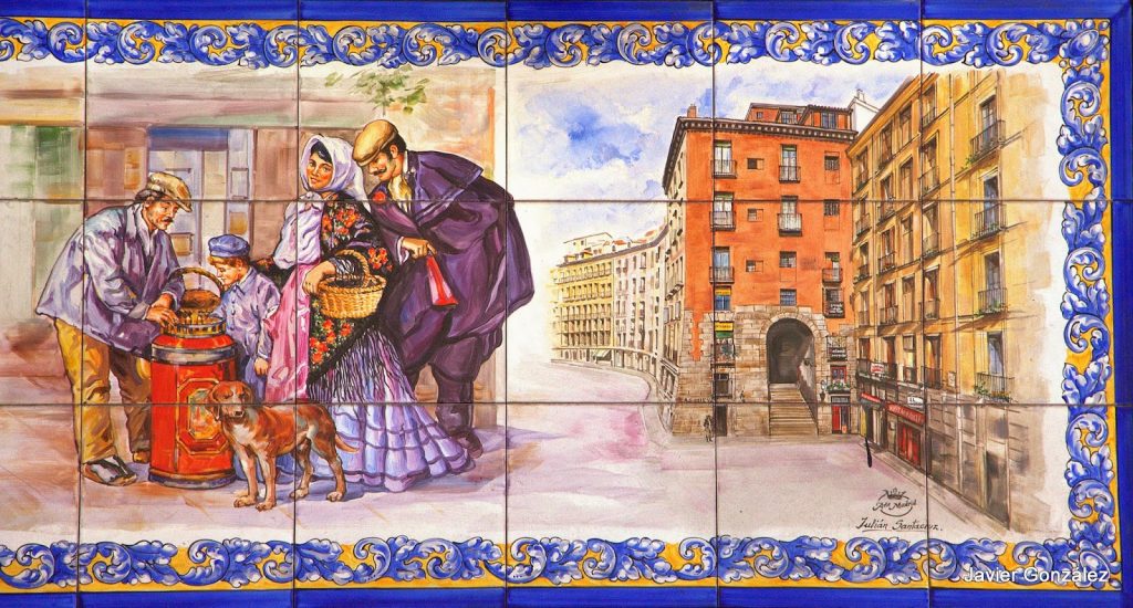 Calles de Madrid, azulejos de Julián Santacruz